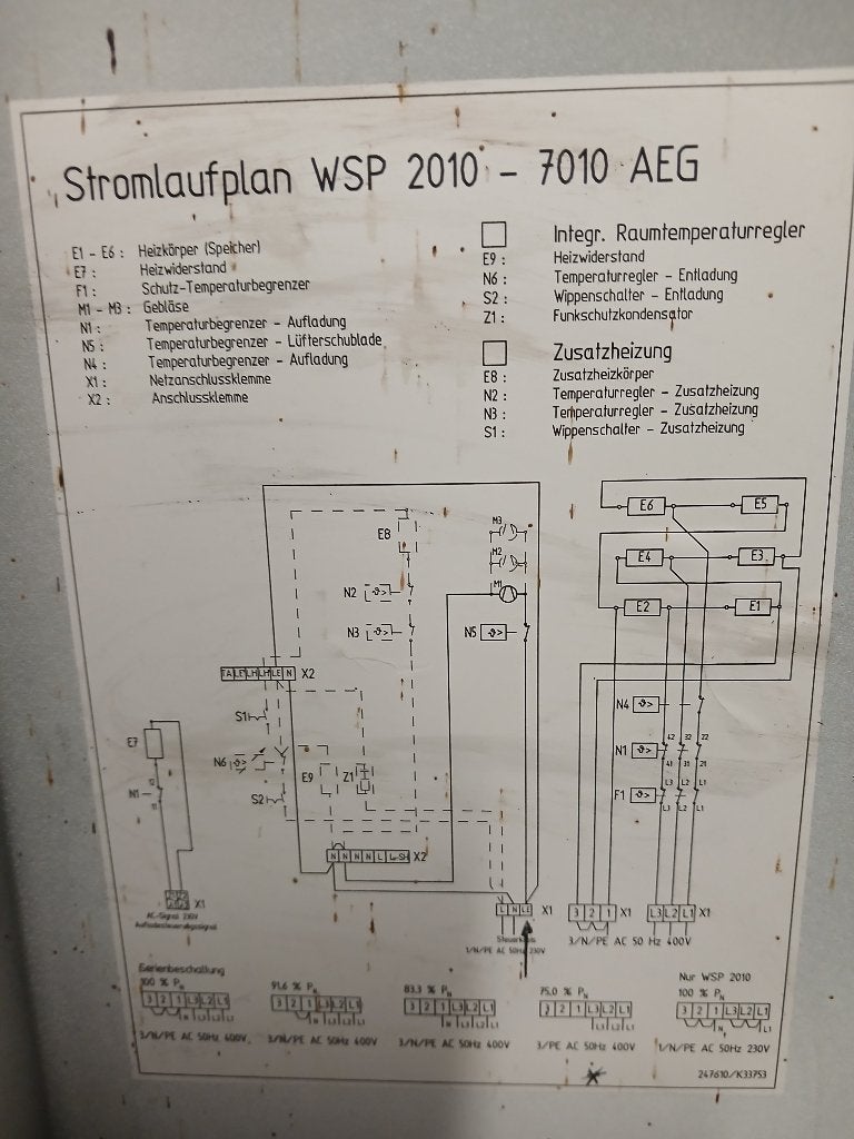 Accumulateur de chaleur électrique AEG,WSP6010, Bricolage & Construction, 800 watts ou plus, Enlèvement, Utilisé, Autres types