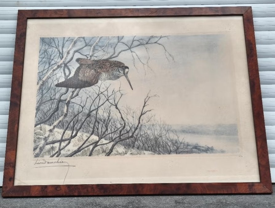Gravure signe Léon danchin, Enlèvement ou Envoi, Gravure