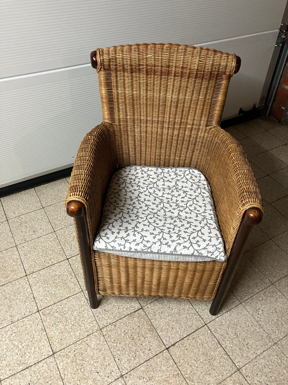 Mooie rieten zetel, Huis en Inrichting, Ophalen, Gebruikt