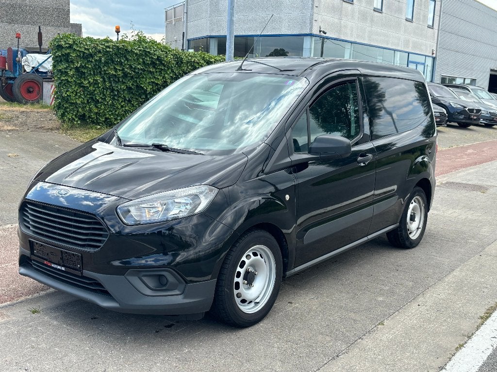 FORD TRANSIT COURRIER BTW AFTREKBAAR 80000Km 08/2020, Achat, Entreprise, Boîte manuelle, Noir