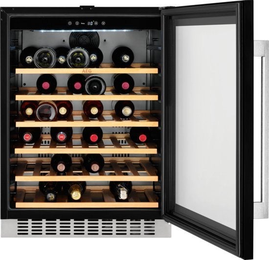 AEG Wijnbewaarkast Onderbouw SWB66001DG, Ophalen, Zonder vriesvak, Minder dan 85 cm, 100 tot 150 liter