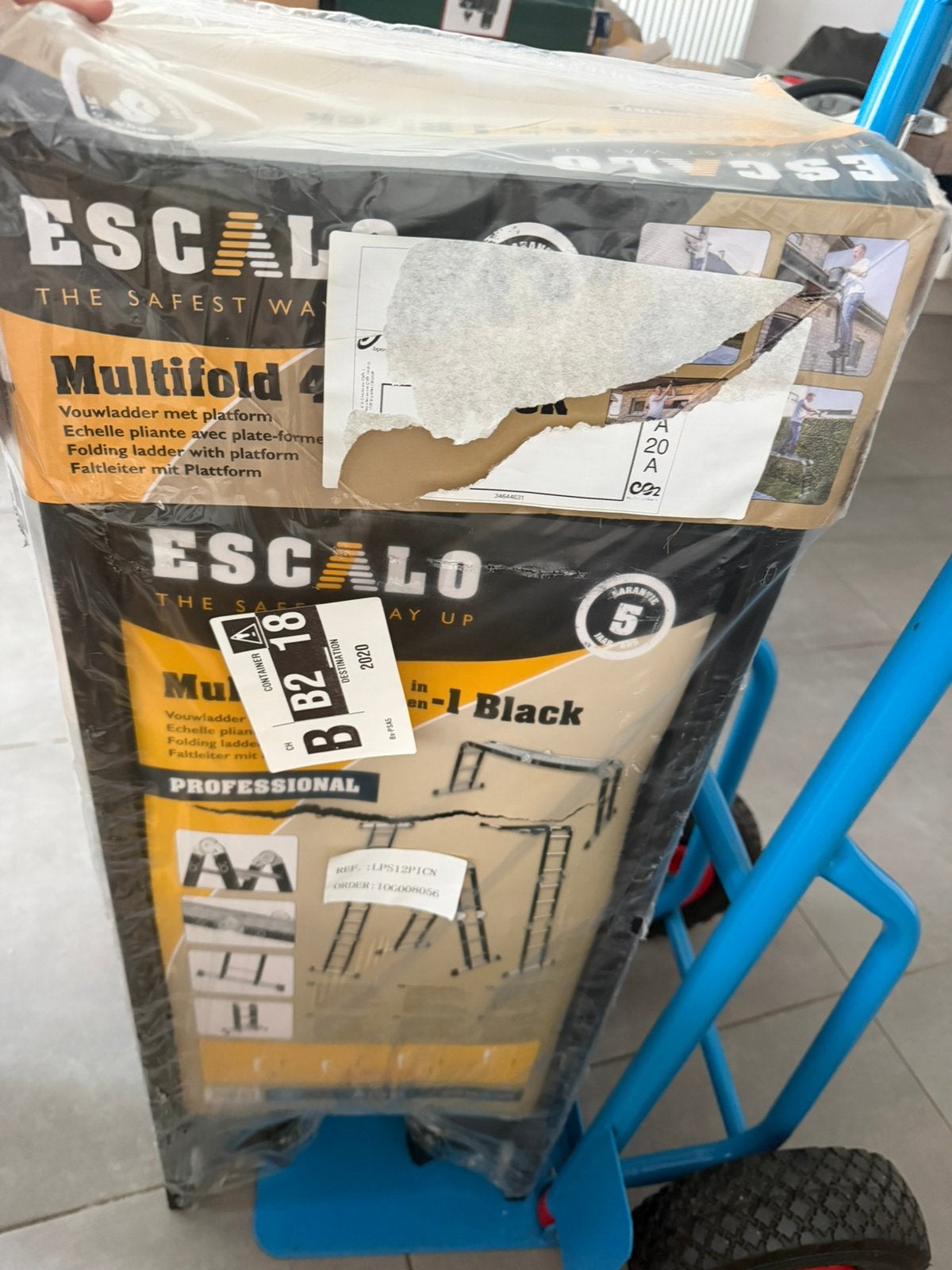 Ladder met platform, Ophalen, Nieuw, Ladder