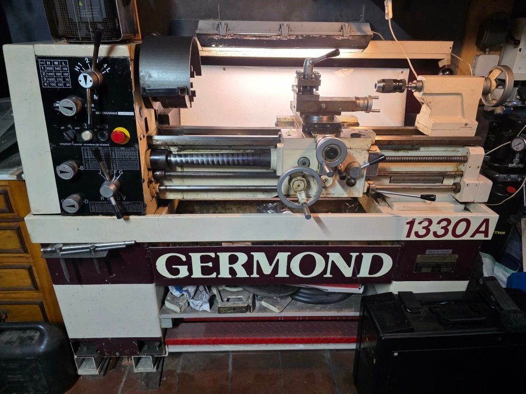 Draaibank GERMOND 1330A, Doe-het-zelf en Bouw, Ophalen, Gebruikt, Metaaldraaibank, 500 tot 1000 mm