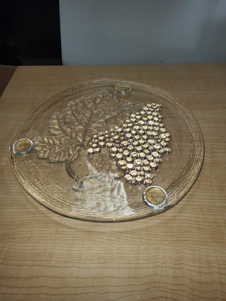 glazen schaal vintage, Maison & Meubles, Cuisine | Vaisselle, Enlèvement ou Envoi, Vintage, Comme neuf, Verre