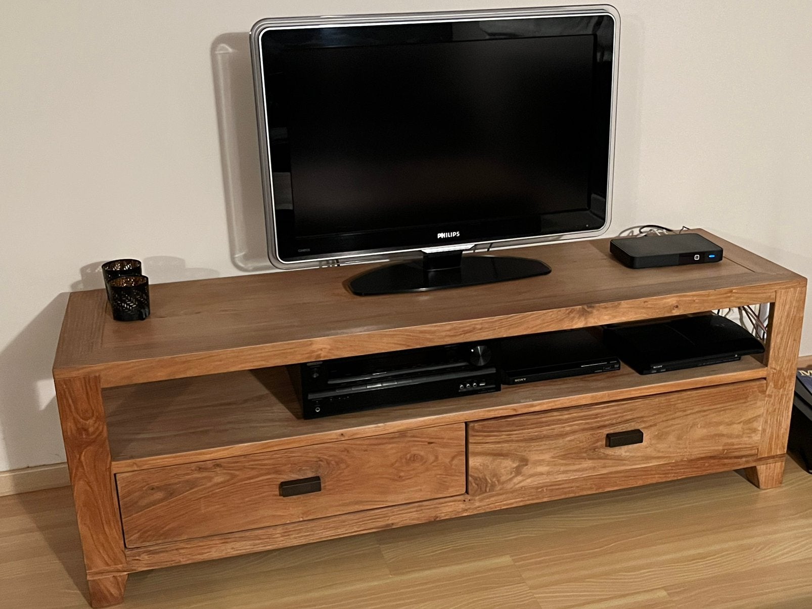 tv meubel, Huis en Inrichting, Ophalen, 150 tot 200 cm, Teakhout, Minder dan 100 cm