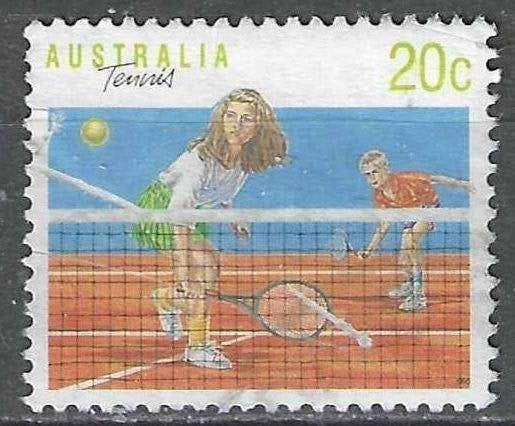 Australie 1990 - Yvert 1142 - Tennissen (ST), Verzenden, Gestempeld