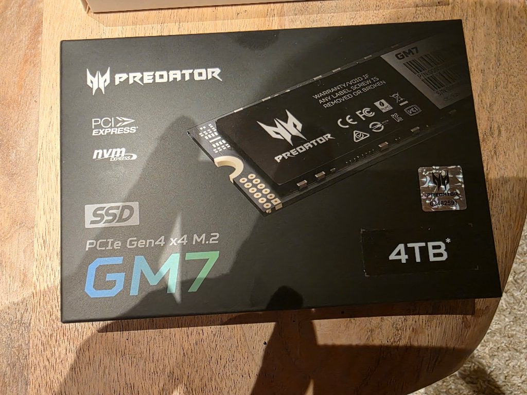 Ssd Acer predator  gm7 4tb disque dur, Informatique & Logiciels, Enlèvement ou Envoi, Neuf, 4tb, SSD
