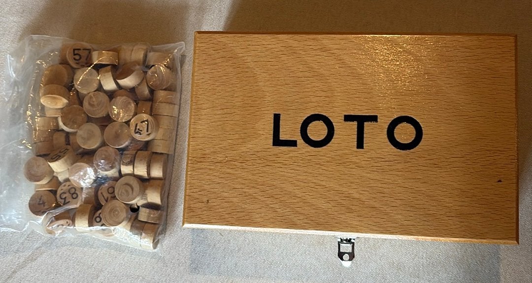 Vintage Houten Loto / Bingo Spel, Ophalen of Verzenden
