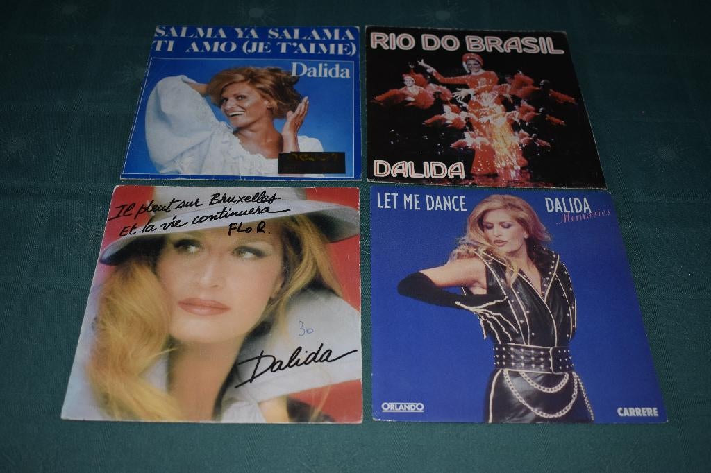 45t's en ook diverse EP's van DALIDA, Cd's en Dvd's, Vinyl | Pop, EP, Ophalen of Verzenden, 1970 - 1979, Zo goed als nieuw