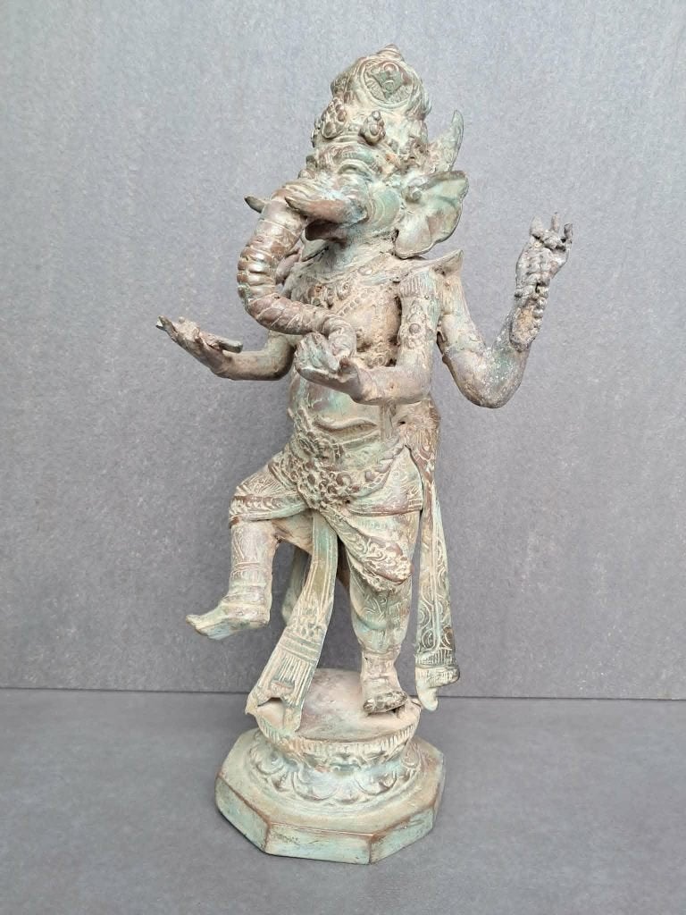 Statue en bronze de Ganesh/Garuda pur style Indonésien, Fait main, Sculpture, Enlèvement ou Envoi, Bronze