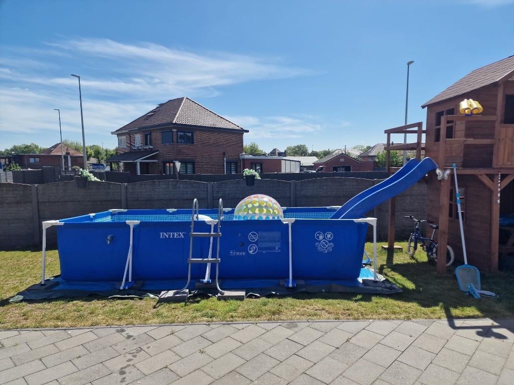 Opzetzwembad 450x250 – compleet, Tuin en Terras, Zwembaden, Zo goed als nieuw, Opzetzwembad, 80 tot 120 cm, 400 cm of meer, 300 cm of meer
