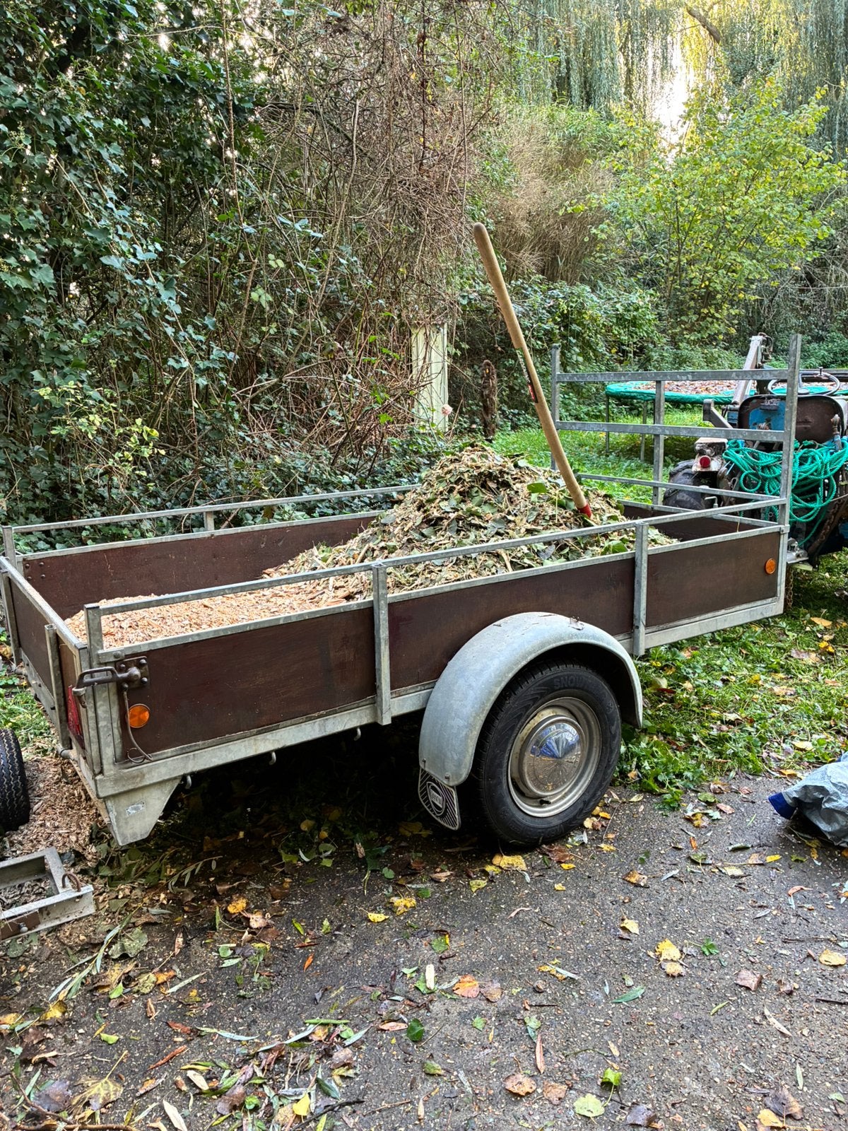 Ongeremde aanhangwagen, Ophalen, Gebruikt
