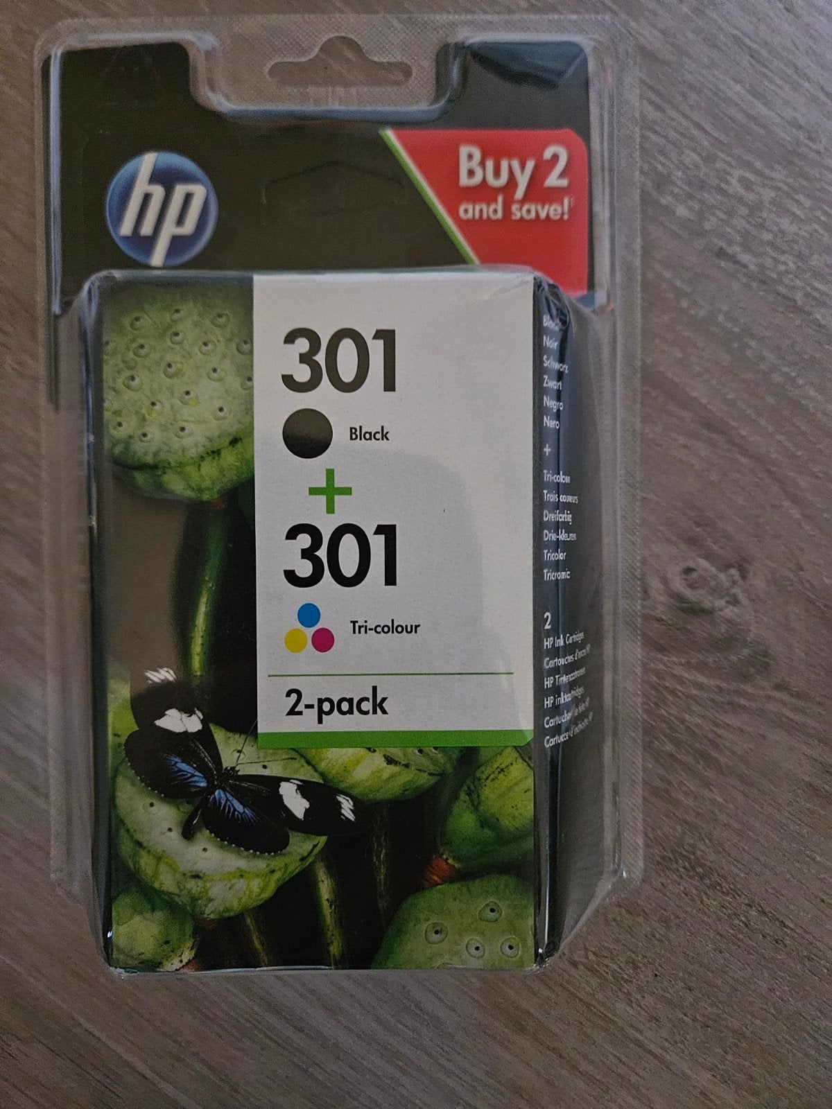 HP 301 originele zwarte/drie-kleuren inktcartridges, 2-pack, Computers en Software, Printerbenodigdheden, Verzenden, Cartridge