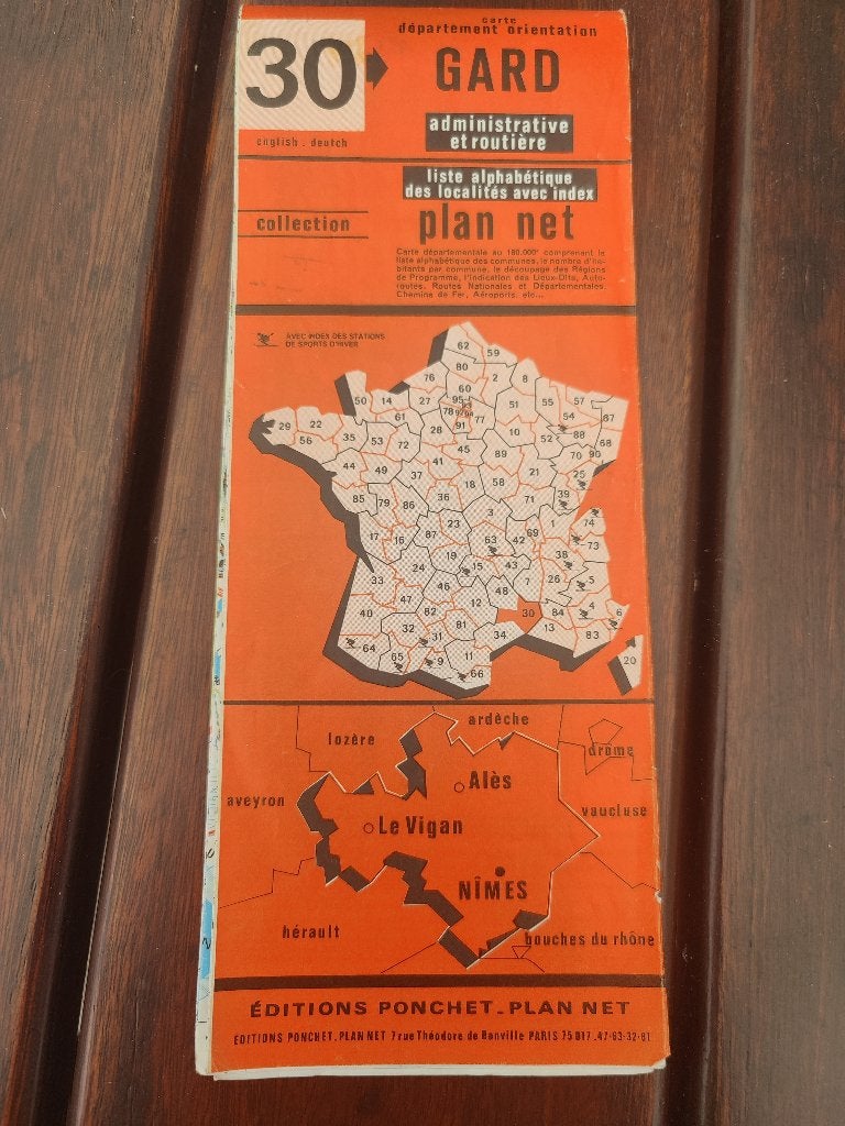 Wegenkaart Gard (Frankrijk), Livres, Atlas & Cartes géographiques, Enlèvement ou Envoi, France