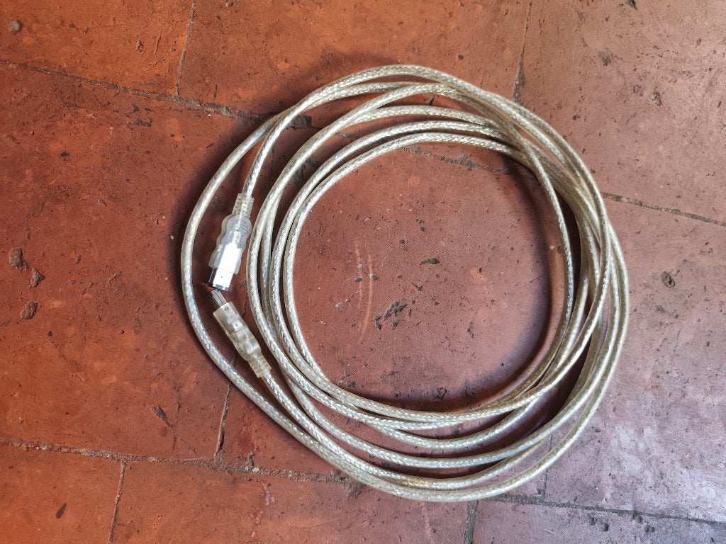 Cable FireWire 400 Male to Male - 6-pole, Informatique & Logiciels, Pc & Câble réseau, Enlèvement, Utilisé