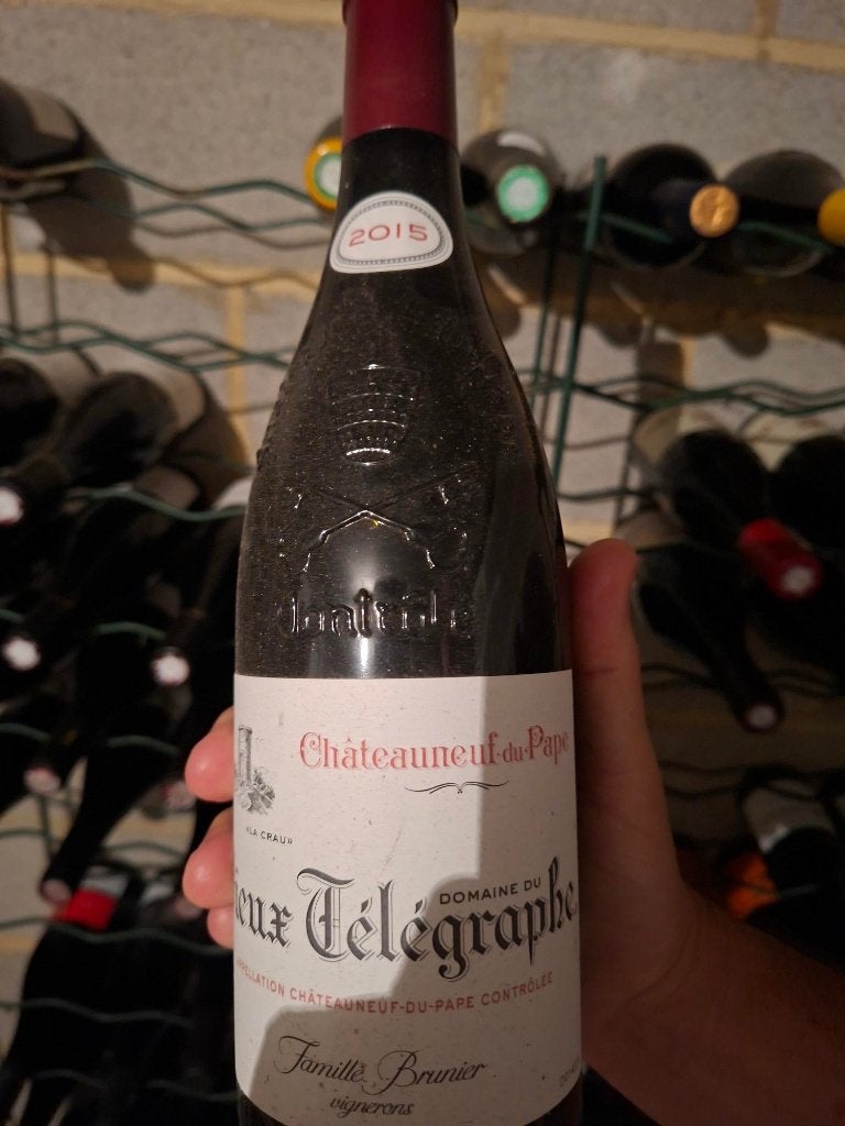 Vieux Télégraphe 2015 - Châteauneuf du Pape, Collections, Enlèvement ou Envoi, Pleine, Comme neuf, Vin rouge