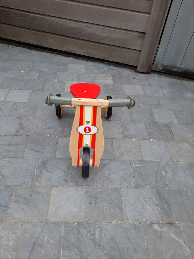 Houten loopfiets/driewieler, Kinderen en Baby's, Ophalen, Gebruikt, Loopfiets