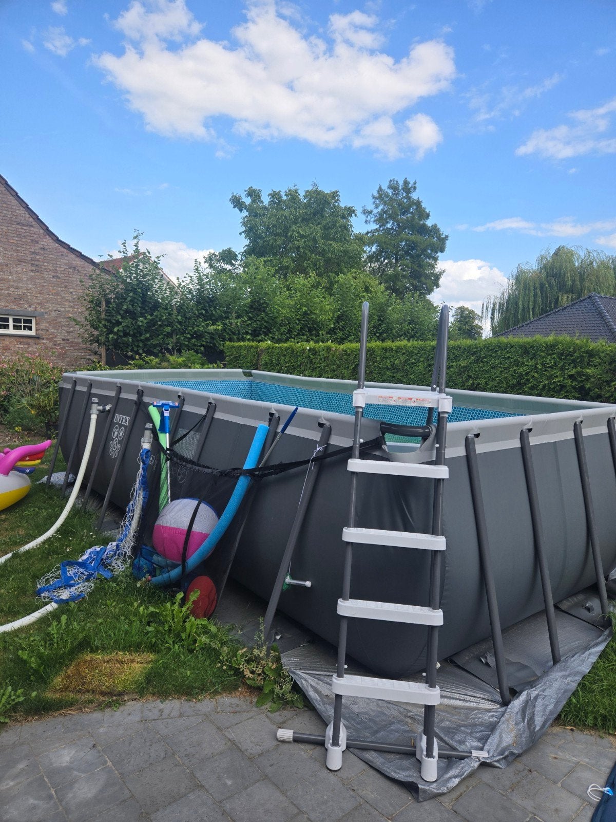 Piscine hors sol rectangulaire Intex Ultra XTR avec pompe à, Jardin & Terrasse, Piscines, Enlèvement, Rectangulaire, Piscines hors sol