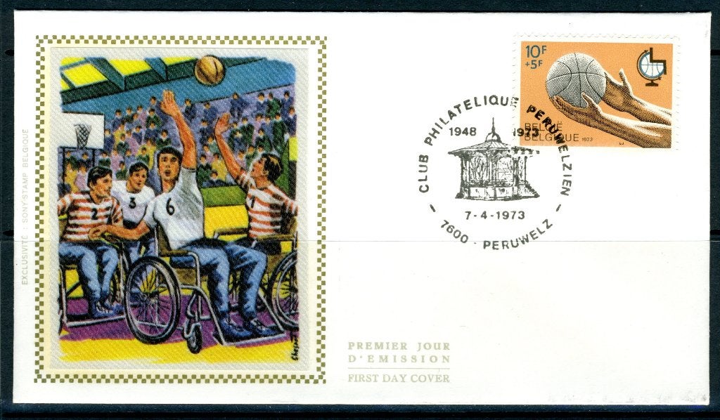 (B) 1666 FDC z/s 1973 - Championnat du monde handicapées., Timbres & Monnaies, Oblitéré, Affranchi, Oblitération 1er jour, Envoi