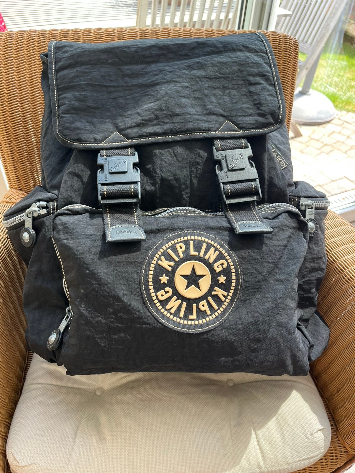 Kipling rugzak/verzorgingstas, Ophalen, Gebruikt, Zwart
