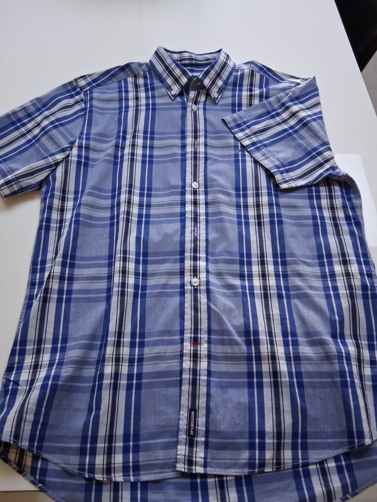 Chemise à carreaux Mc Gregor, bleue taille L, Vêtements | Hommes, Chemises, Tour de cou 41/42 (L), Enlèvement ou Envoi, Comme neuf