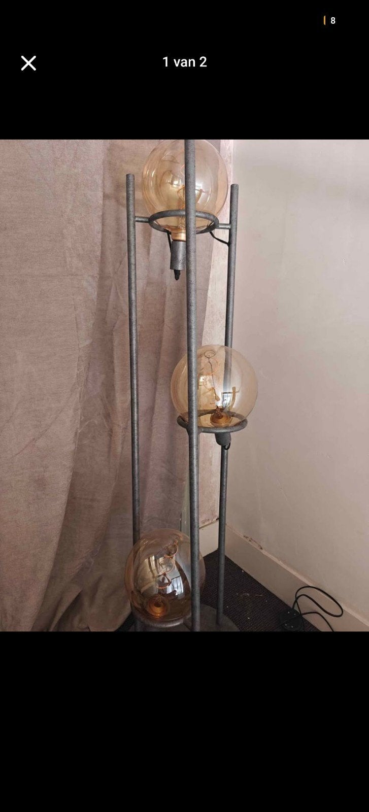 Leuke metalen lamp. Industriële look., Ophalen