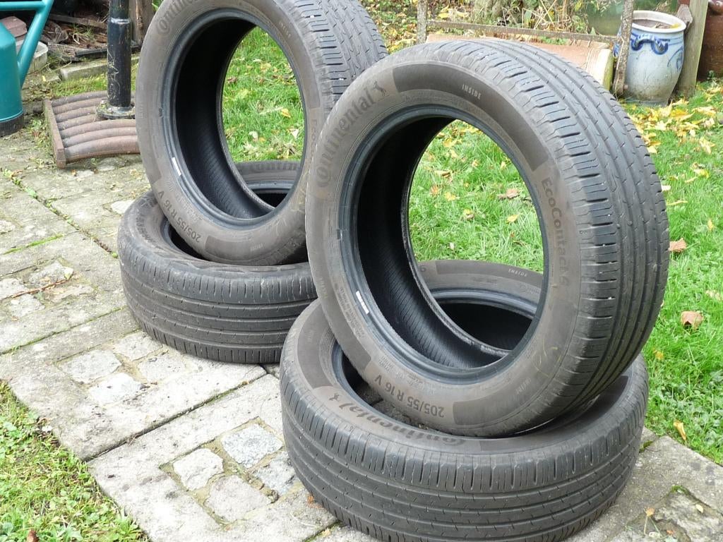 4 pneus été Continental 205/55 R16V Ecocontact 6, Véhicule de tourisme, Pneus été, Pneu(s), Enlèvement