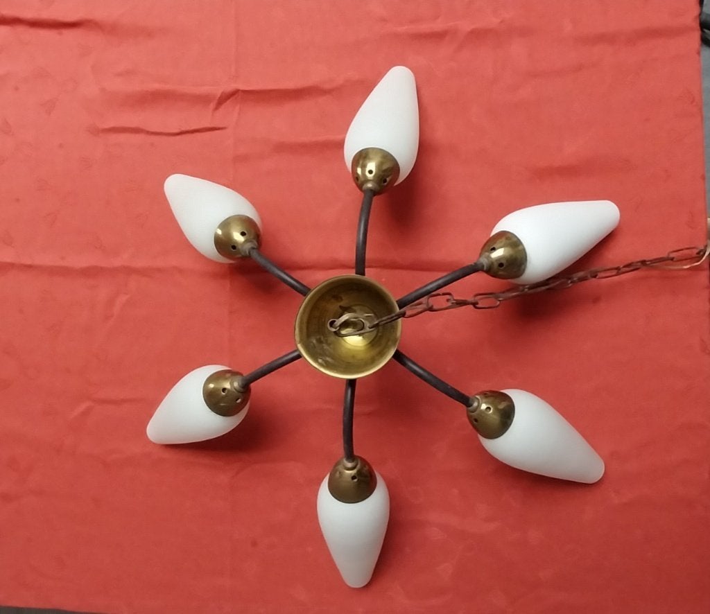 vintage lamp, Ophalen, Gebruikt, E14 (klein), Metaal
