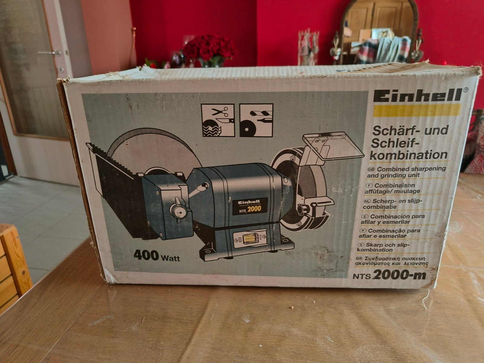 Einhell scherp en slijpcombinatie, Ophalen of Verzenden, Gebruikt, Minder dan 700 watt, Werkbankslijpmachine