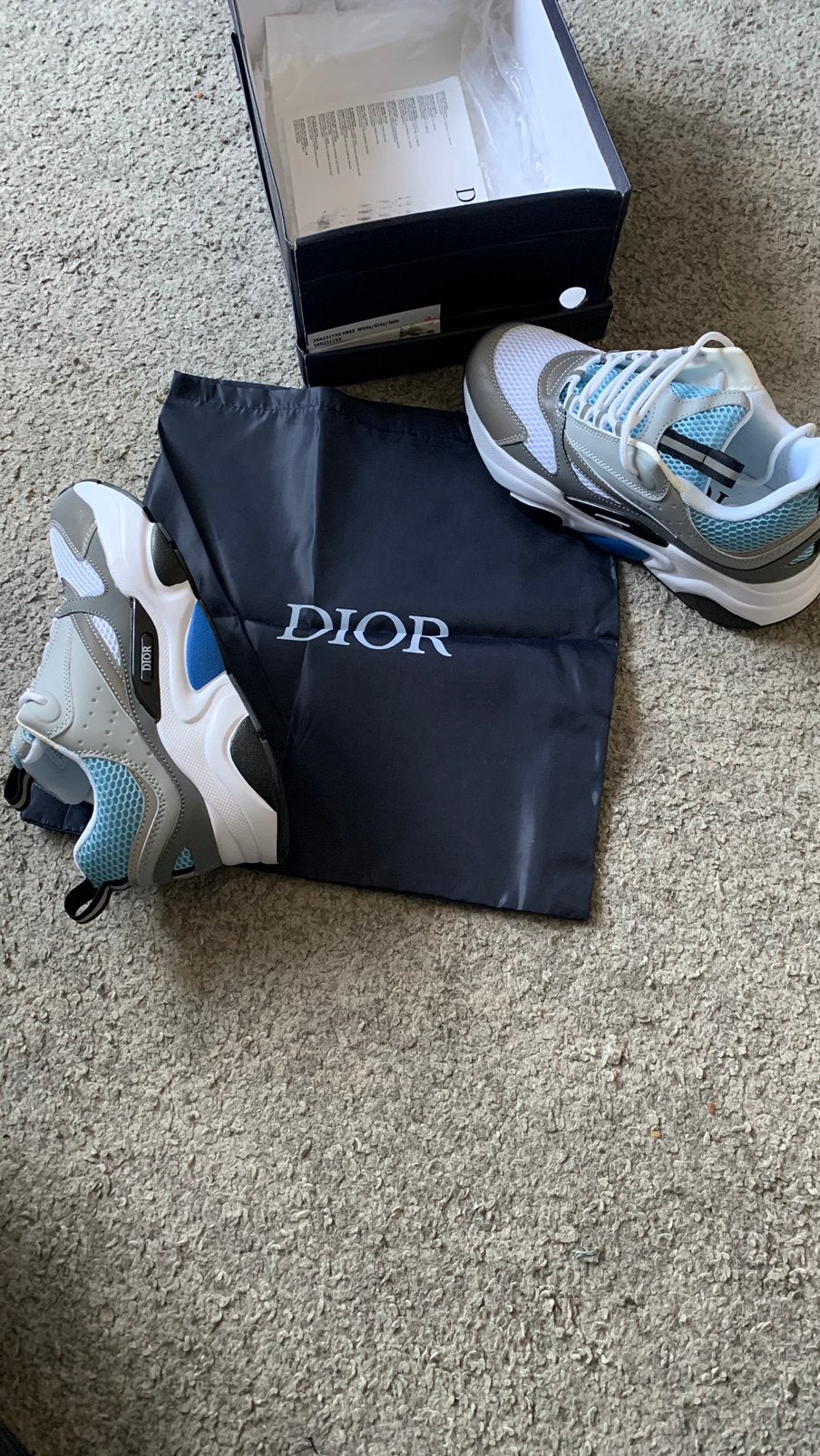 dior b22 zwart,wit,blauw, Ophalen, Blauw, Zo goed als nieuw, Sneakers