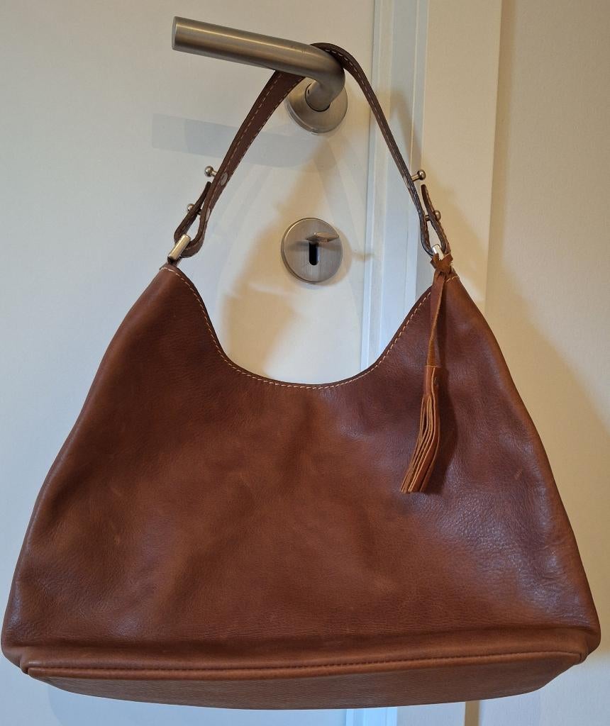 Leren schoudertas, merk Loxwood, cognac, Enlèvement ou Envoi, Comme neuf, Brun, Autres types