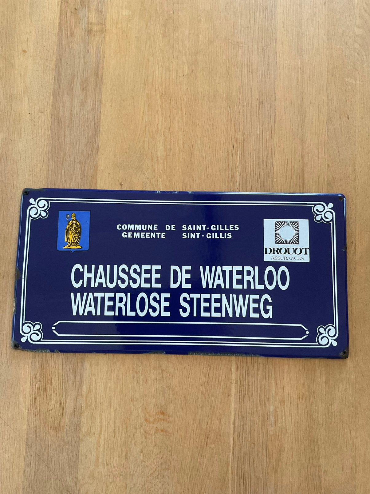 Plaque émaillée, Enlèvement ou Envoi, Utilisé, Panneau publicitaire