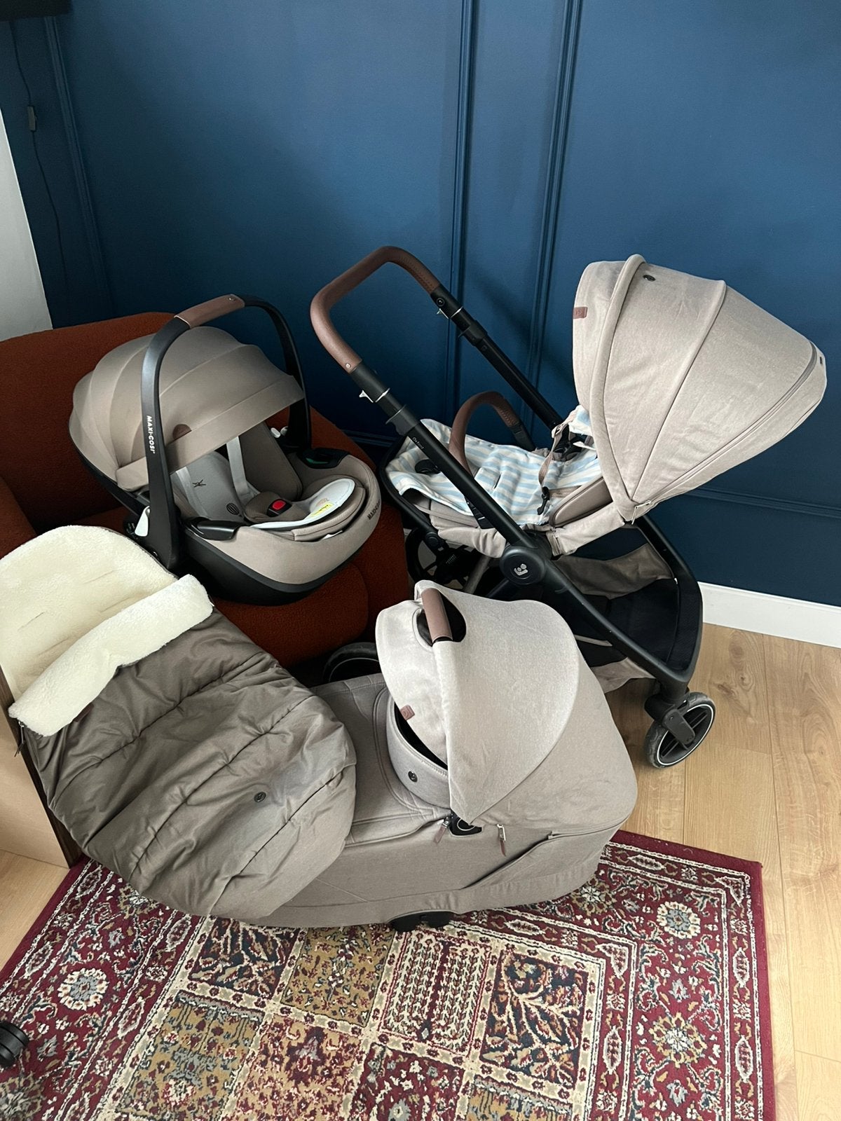 Maxi-Cosi Oxford+ Pakket incl. Pebble 360 Pro 2 en Familyfix, Kinderen en Baby's, Ophalen, Gebruikt, Combiwagen, Verstelbare duwstang
