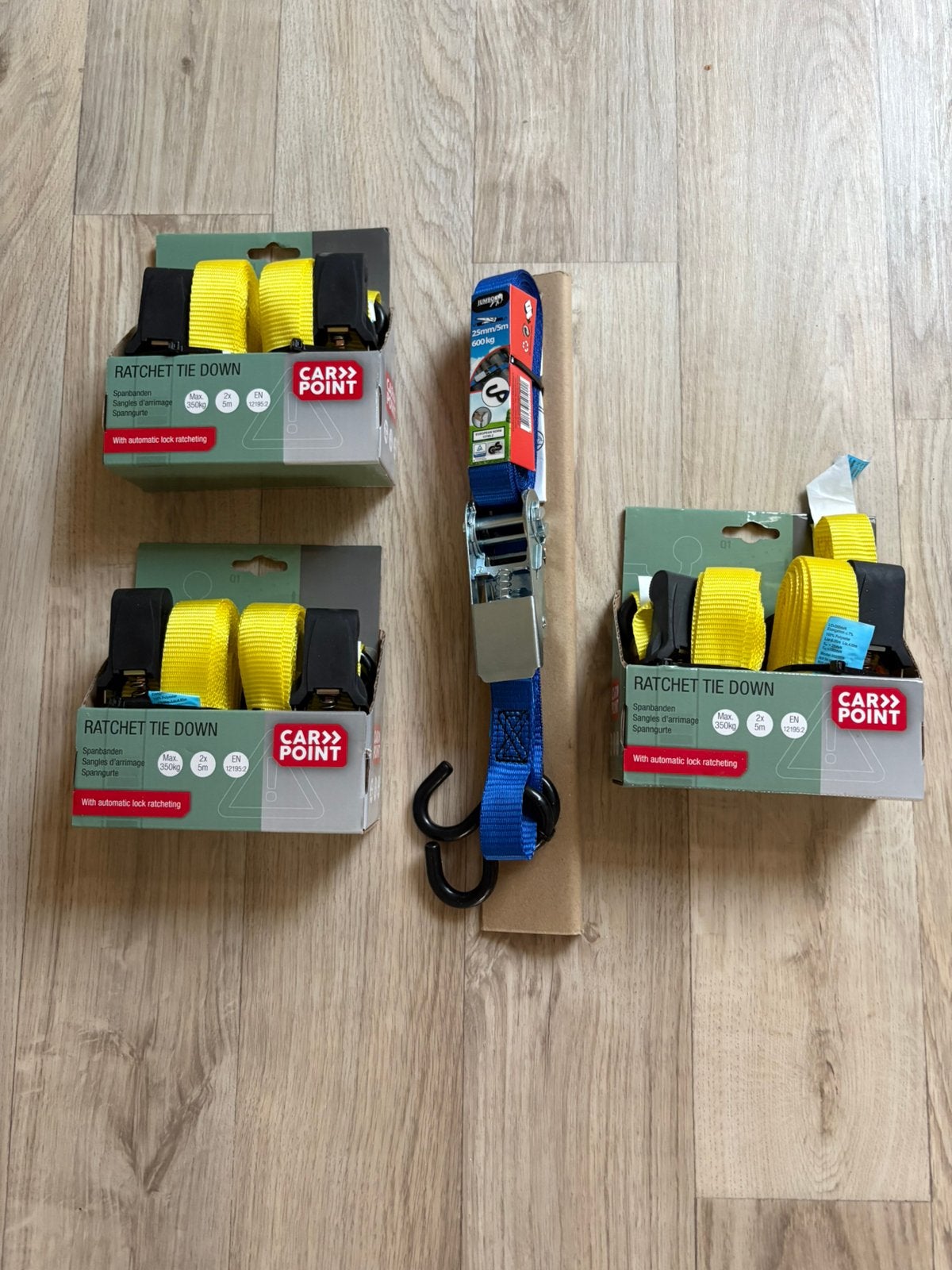 Spanriemen met ratel en haken, Enlèvement