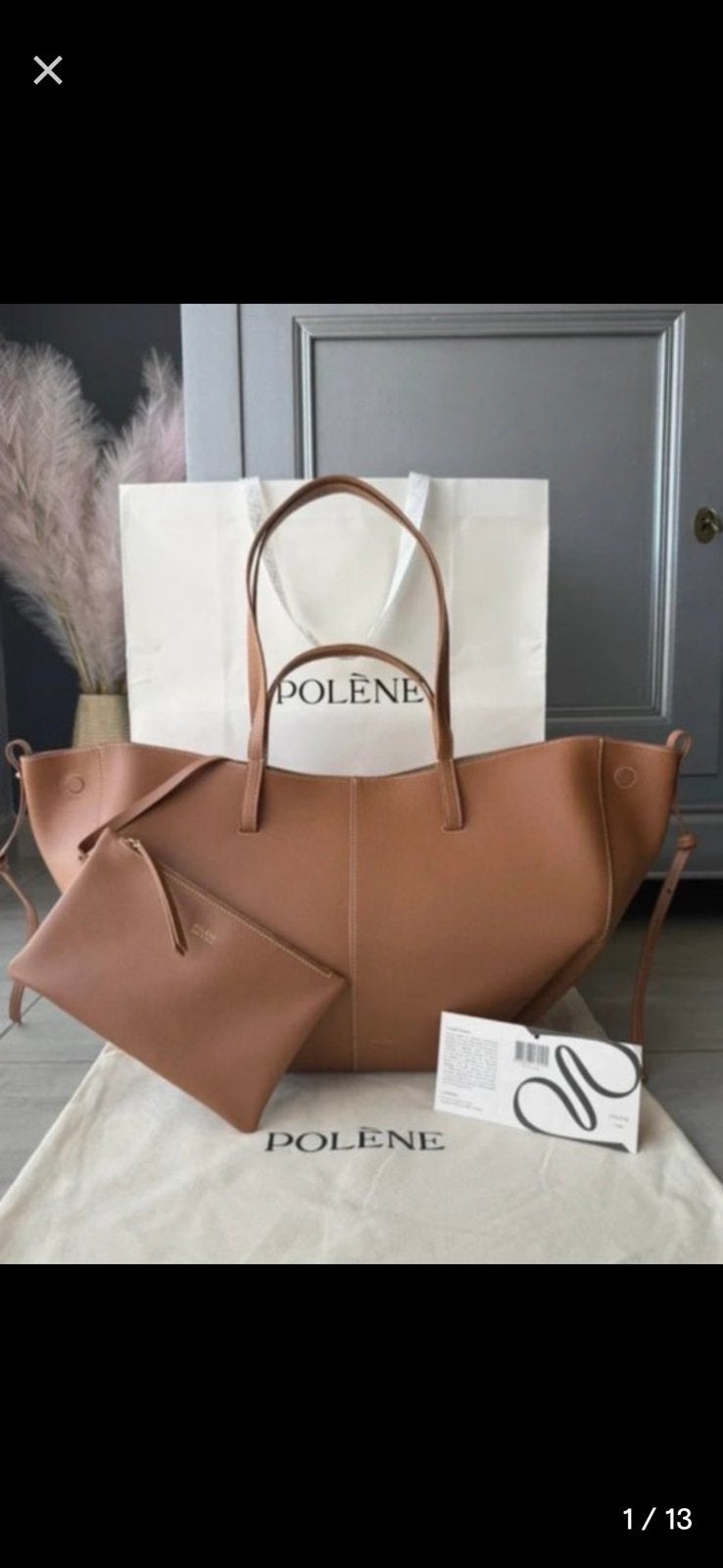 Sac Polène Cyme Large Camel, Verzenden, Zo goed als nieuw, Bruin, Schoudertasje