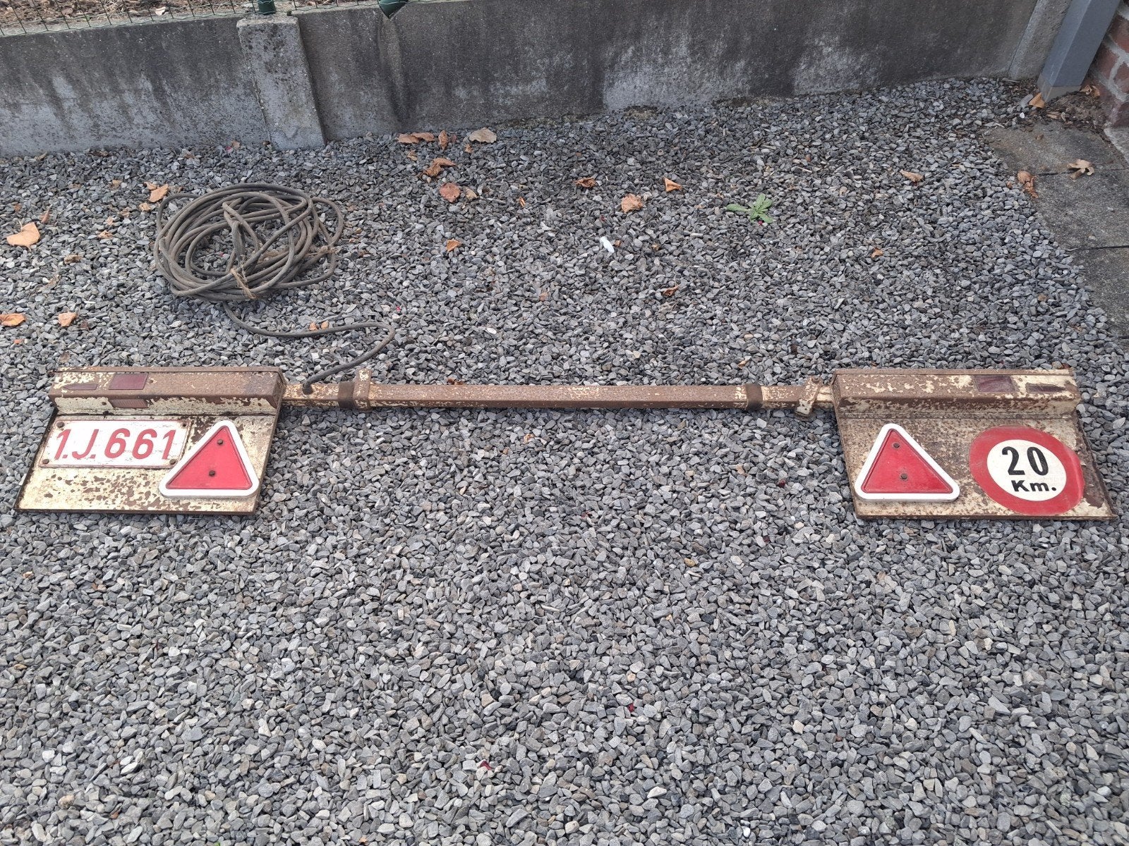 Origineel achterstel/spatborden aanhangwagen/landbouwkark, Enlèvement, Utilisé