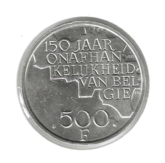 België, 500 Frank 1980 VL., Postzegels en Munten, Munten | België, Ophalen of Verzenden, Verzilverd, Losse munt