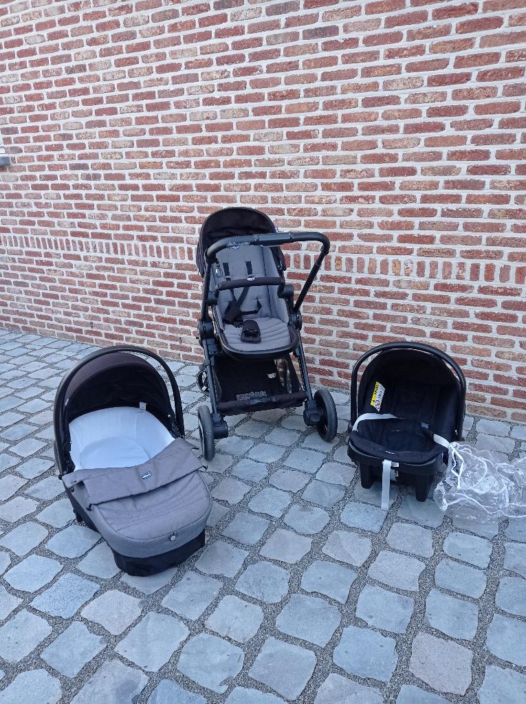 kinderwagen 3in 1 merk chicco, Kinderen en Baby's, Kinderwagens en Combinaties, Gebruikt, Verstelbare duwstang, Ophalen, Kinderwagen