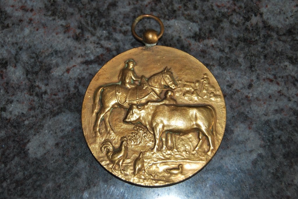 MEDAILLE CHEVAL, BOEUF, COQ, POULE, CANARD,  GROOT GELMEN, Enlèvement ou Envoi