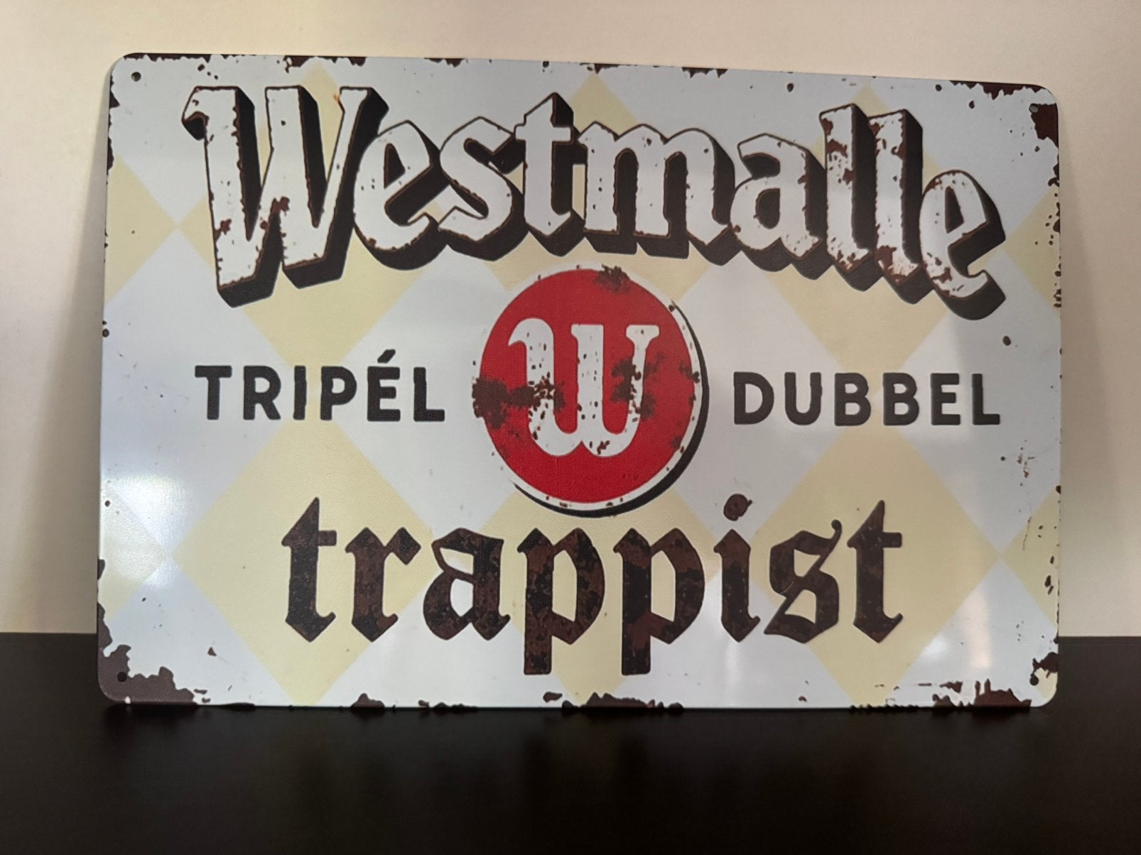 Metalen reclamebord Westmalle Trappist, Verzamelen, Ophalen of Verzenden, Nieuw, Reclamebord