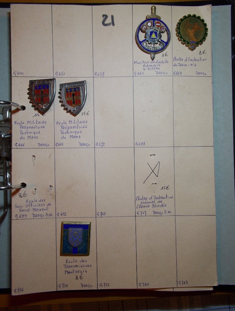 Franse insignia te koop (Per stuk) (B), Ophalen of Verzenden, Landmacht, Embleem of Badge