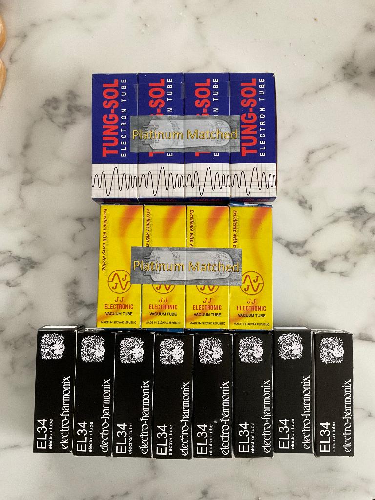 Lot de tubes à vide EL34 neufs, Hobby en Vrije tijd, Elektronica-componenten, Nieuw, Ophalen of Verzenden
