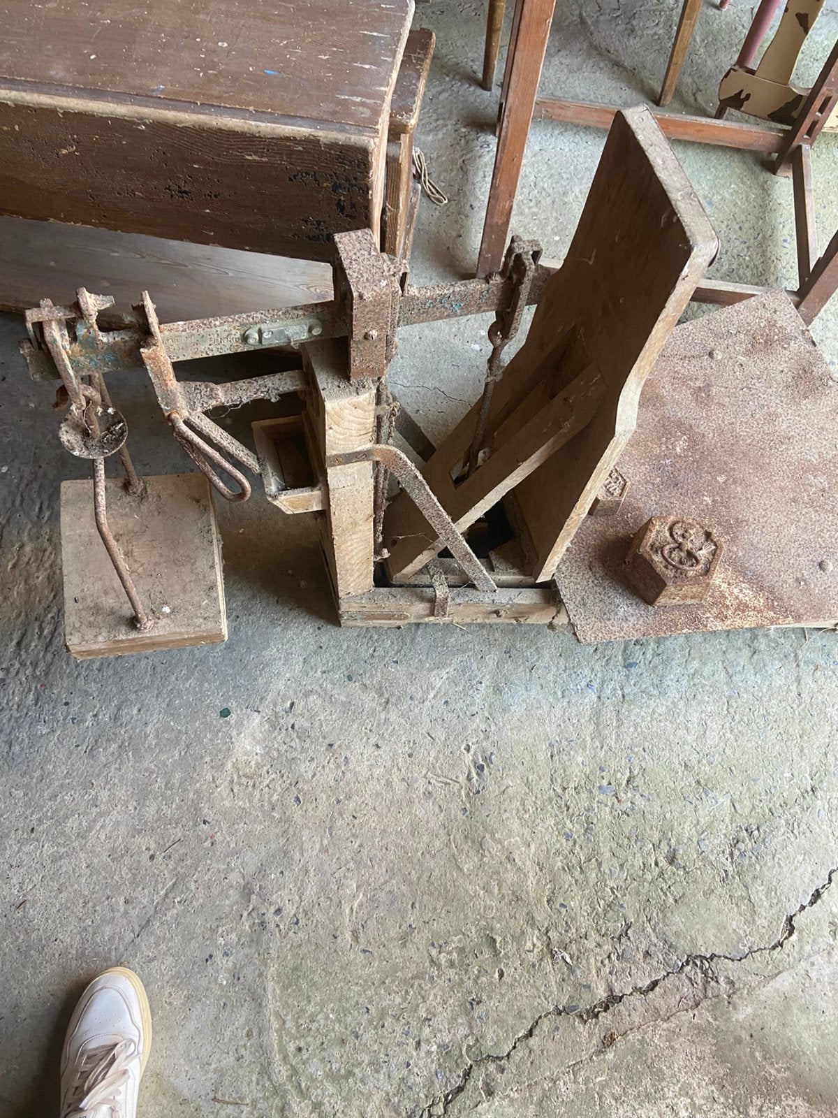 Vieille balance de ferme avec poids, 100 litres ou plus, Enlèvement, Utilisé, Autres types