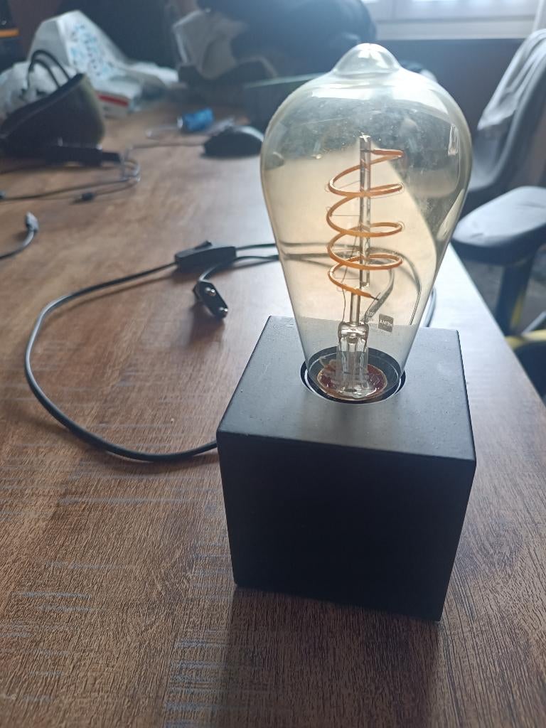 Lampe de chevet, Moins de 50 cm, Verre, Comme neuf, Enlèvement
