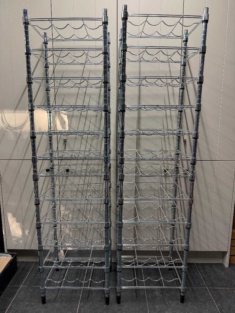 IKEA OMAR flessenrek wijnrek 48 flessen (2 stuks), Ophalen, Zo goed als nieuw, Metaal, 25 flessen of meer