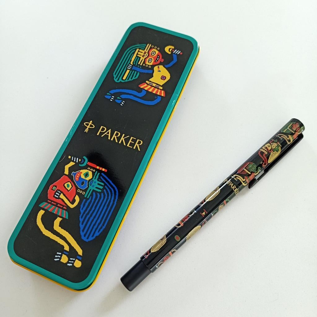 Vintage Parker vulpennen in doosje 8 stuks samen, Verzamelen, Parker, Nieuw, Met doosje, Ophalen of Verzenden