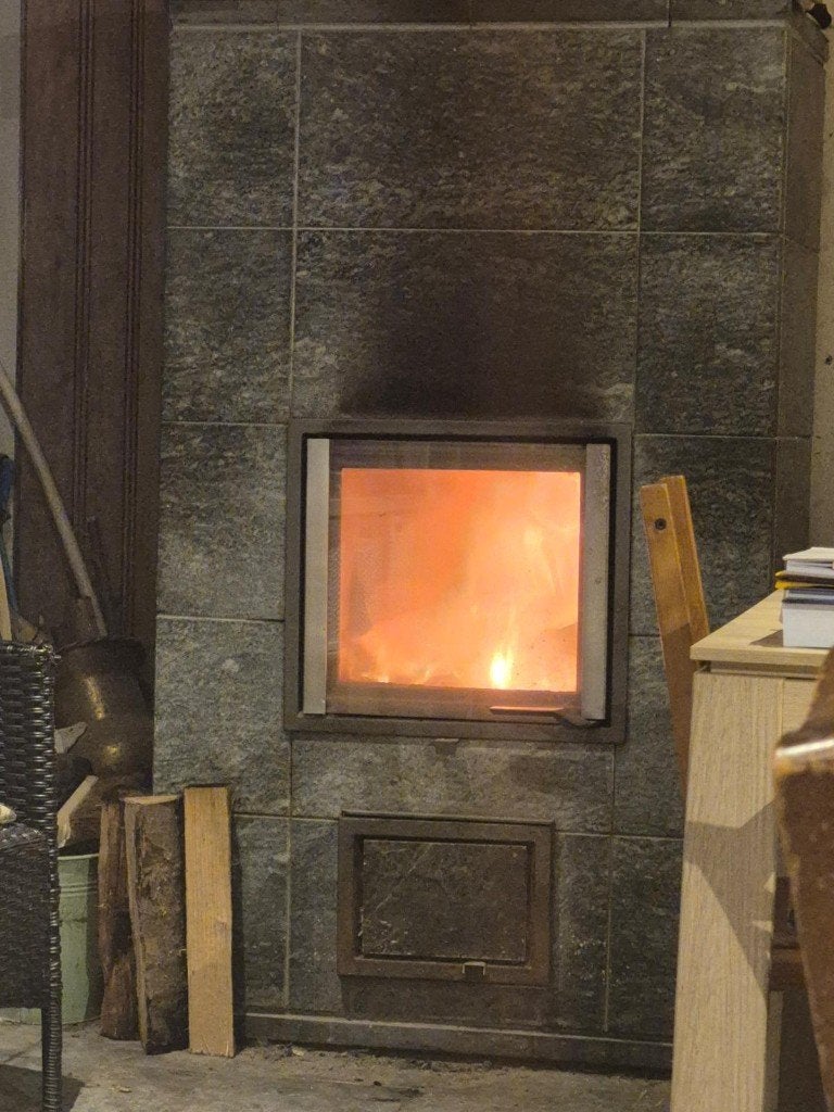 Speksteenkachel Nunnauuni, Ophalen, Gebruikt, Houtkachel, Vrijstaand