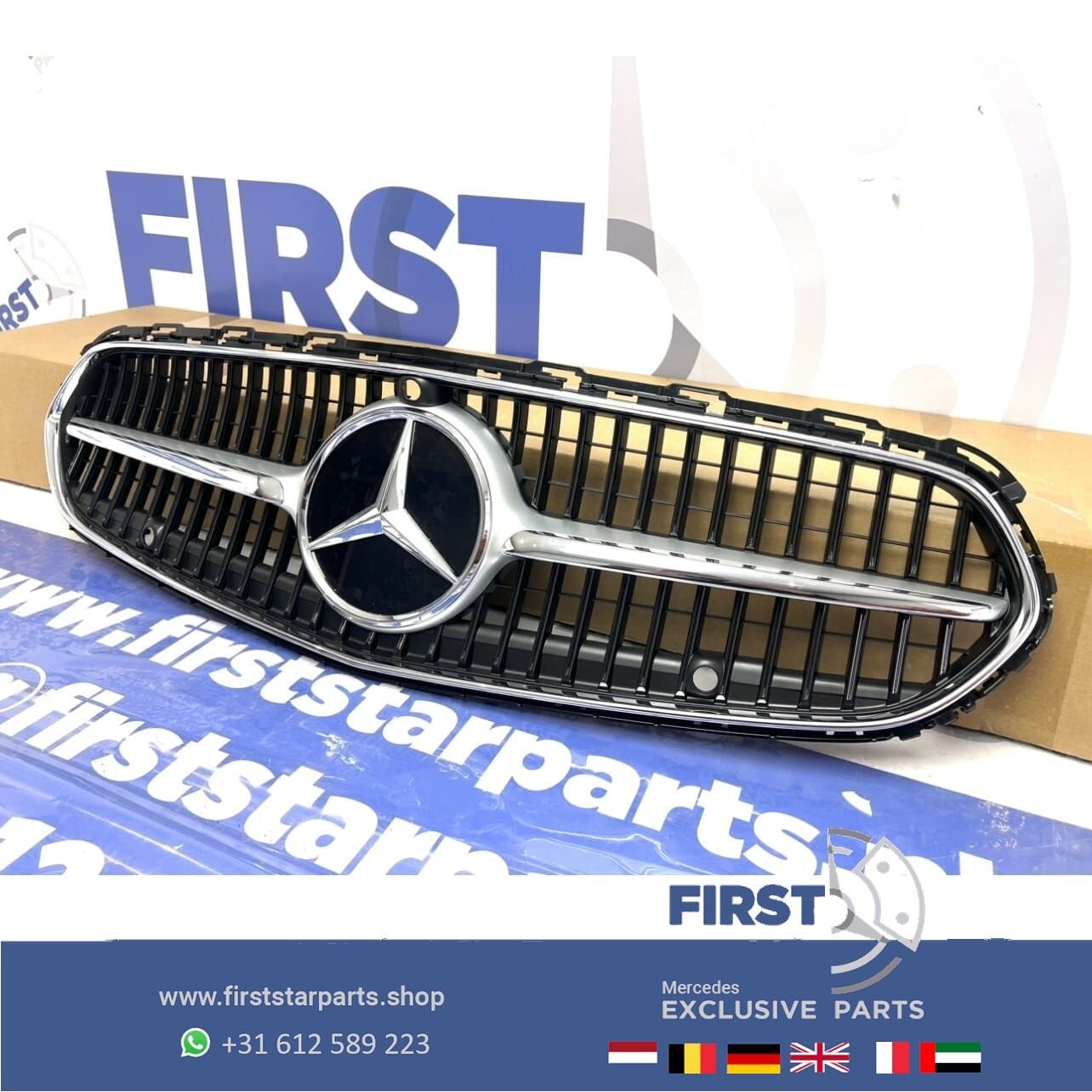 A2068883900 Mercedes C Klasse 2023 LUXURY LINE GRIL originee, Auto-onderdelen, Gebruikt, -, Ophalen of Verzenden, -