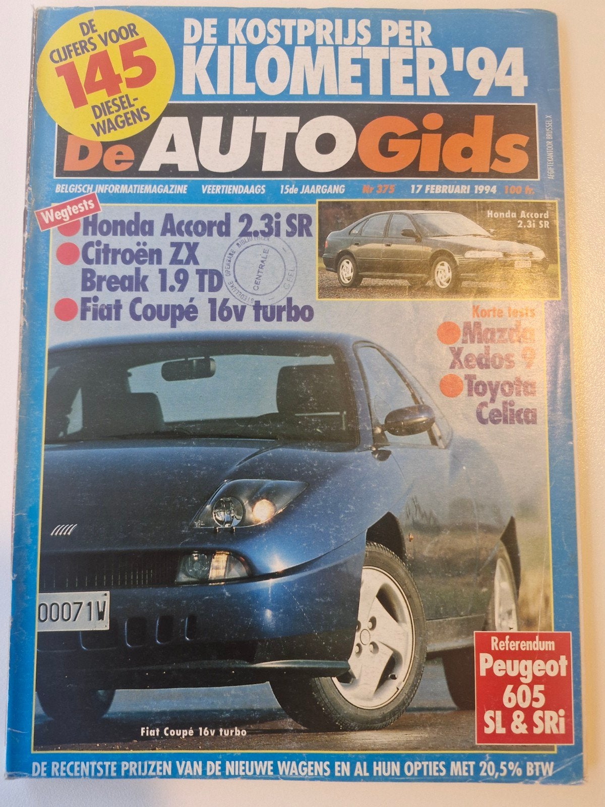 Autogids 375, Livres, Autos | Brochures & Magazines, Enlèvement ou Envoi