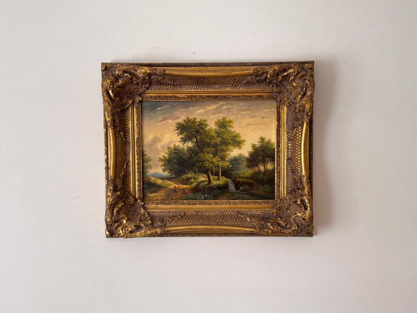 Hendrik Pieter Koekkoek huile sur panneau, Enlèvement, Peinture à l'huile, Panneau